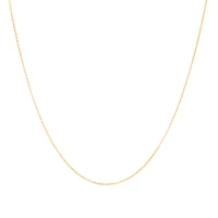 45cm (18") 1mm-1.5mm Width Solid Belcher Chain in 10kt Rose Gold