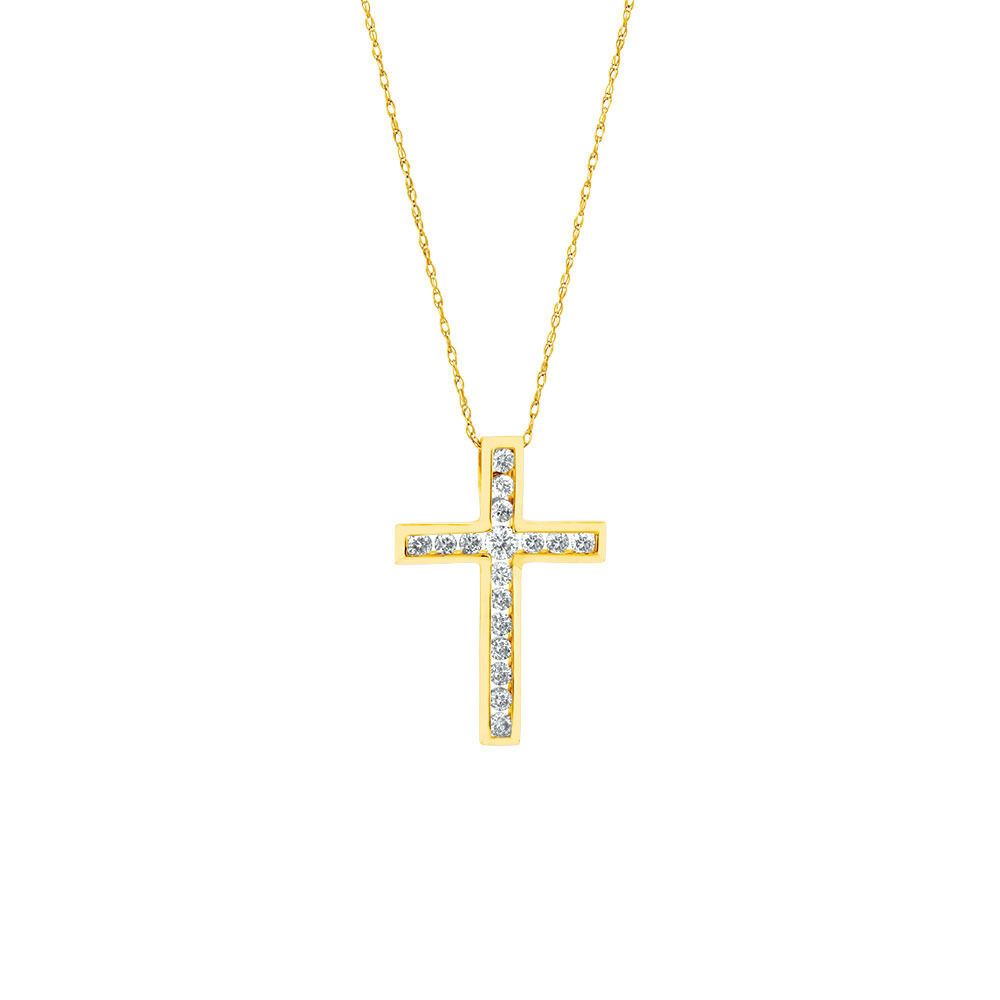 michael hill gold cross necklace