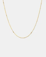 Tube Station Cable Chain in 10kt Yellow Gold