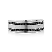 Men's 0.50 TW Enhanced Black Diamond Ring in Platinum