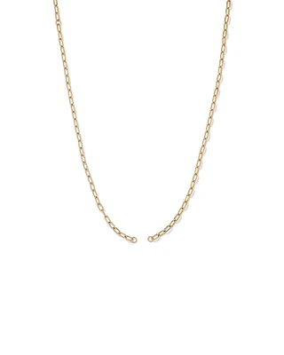 50cm (20") Round Paperclip Open Pendant Chain in 10kt Yellow Gold