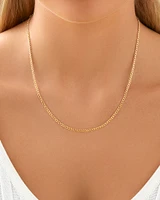 45cm (18") Hollow Curb Chain in 10kt Yellow Gold