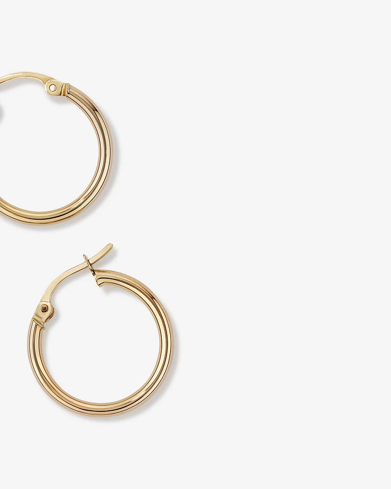 18mm Hoop Earrings in 10kt Yellow Gold