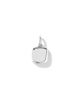 Pendentif médaillon carré en argent sterling