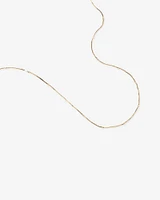 Snake Chain and Bead Station Necklace in 10kt Yellow Gold