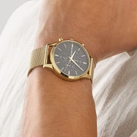 Men's Chronograph Watch in Gold Tone Stainless Steel