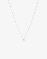 0.39 Carat TW Multistone Princess and Marquise Cut Diamond Pendant in 10kt White Gold