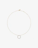 0.85 Carat TW Laboratory-Grown Diamond Circle Necklace in 10kt Yellow Gold