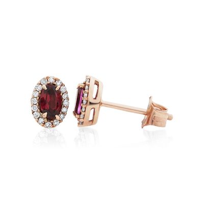 2 carat garnet earrings