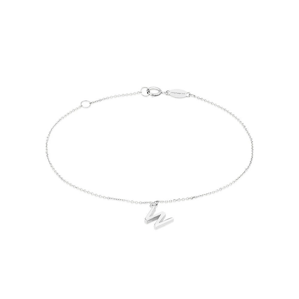 Bracelet à initiale « D » en argent