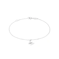 19cm (7.5") N Initial Bracelet in Sterling Silver