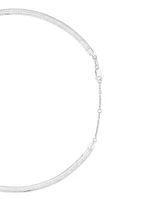 45cm (17") 4.5mm-5mm Width Snake Chain In Sterling Silver