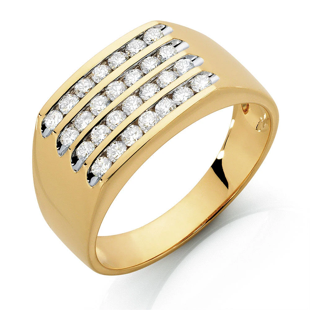 Men's Ring with 1 Carat TW of Diamonds in 10kt Yellow Gold