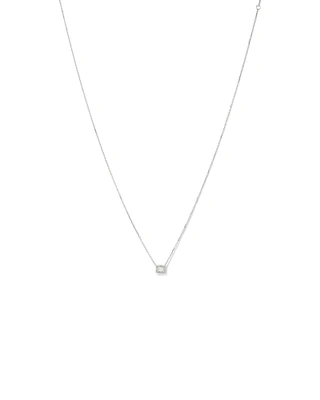 Pendentif halo émeraude de 0,23 carat TW en diamant en or blanc 10kt