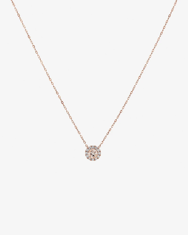 Pendant with Morganite & Carat TW of Diamonds in 10kt Rose Gold