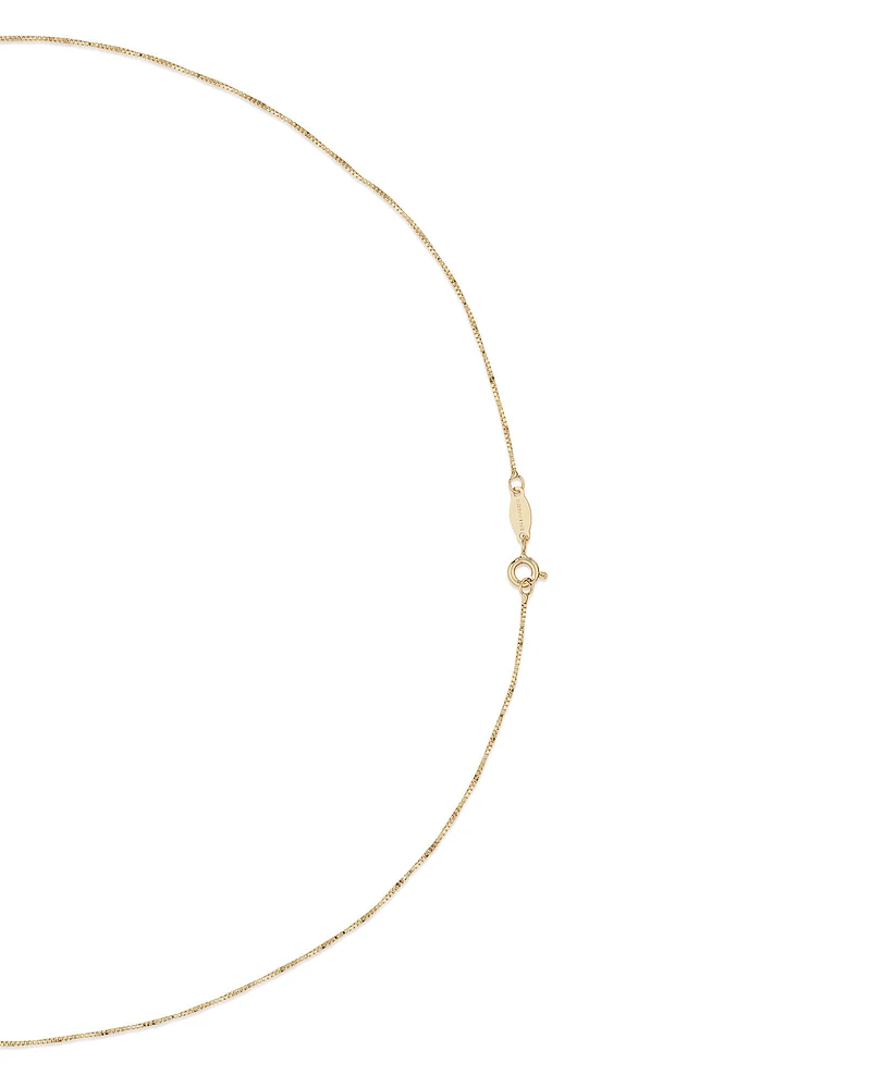 50cm (20") 0.66mm Width Box Chain in 10kt Yellow Gold