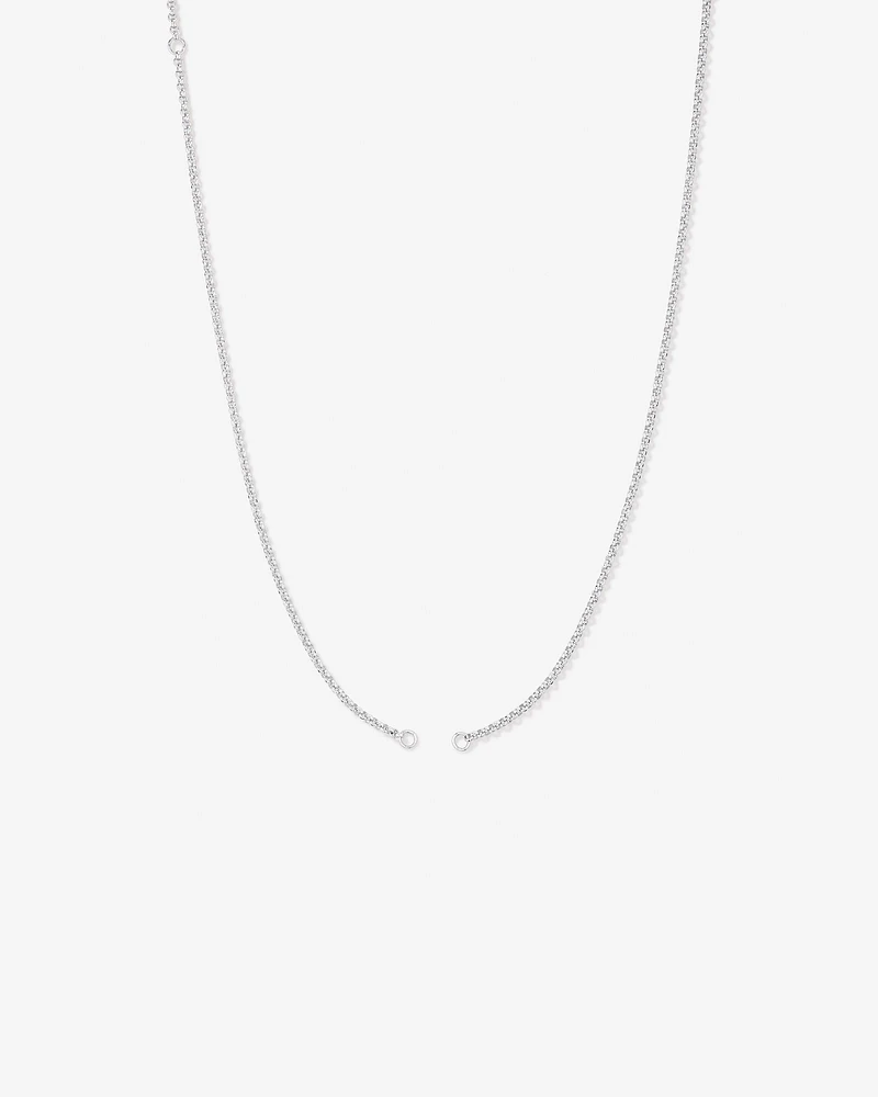 50cm (20") Fine Belcher Open Pendant Chain in Sterling Silver