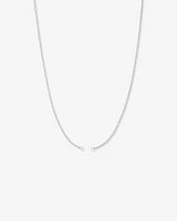 50cm (20") Fine Belcher Open Pendant Chain in Sterling Silver