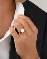 Round Signet Ring in 10kt Yellow Gold