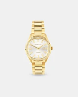 Ladies 0.40 Carat TW Diamond Quartz Watch in Yellow Gold Tone Stainless Steel