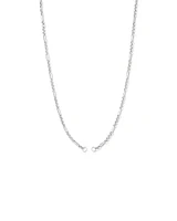 50cm (20") Paperclip 7 and 1 Alternating Open Pendant Chain in Sterling Silver