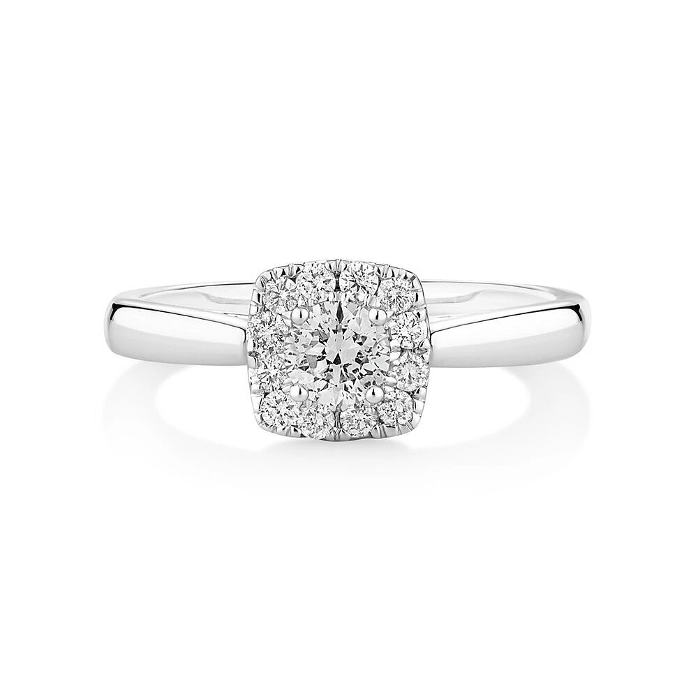 Engagement Ring with 1/2 Carat TW of Diamonds in 14kt White Gold