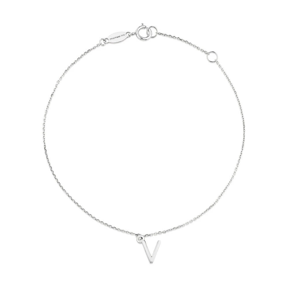 Bracelet à initiale « D » en argent
