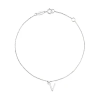 19cm (7.5") N Initial Bracelet in Sterling Silver
