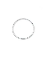 Pave Cubic Zirconia Hinge Bangle in Sterling Silver