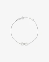 Diamond Accent Infinity Bracelet in Sterling Silver