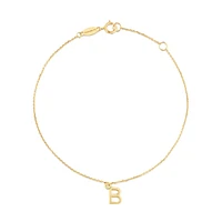 19cm (7.5") C Initial Bracelet in 10kt Yellow Gold