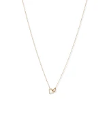 Double Open Heart Necklace in 10kt Yellow Gold