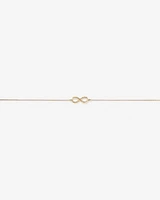 Diamond Accent Infinity Bracelet in 10kt Yellow Gold