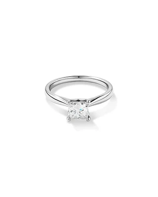 Certified Solitaire Engagement Ring with 1 Carat TW Diamond in 18kt White Gold