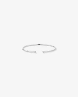 Diamond Torque Bangle in 10kt White Gold