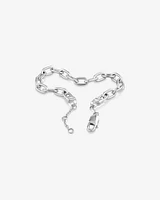 22cm 6.5mm-7mm Width Paperclip Bracelet in Sterling Silver