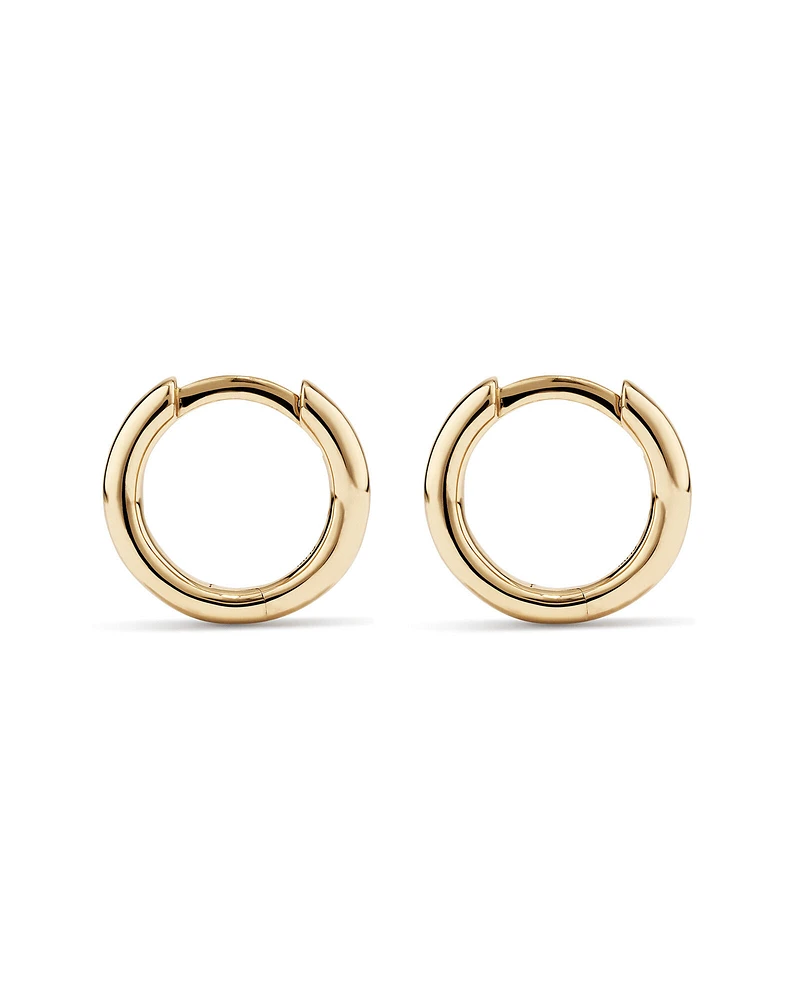 8mm Polished Huggies In 10kt Yellow Gold