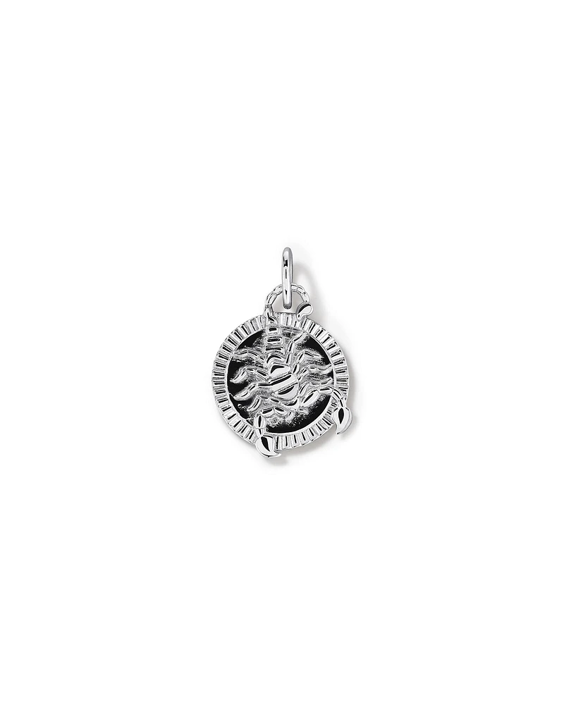 Diamond Accent Taurus Zodiac Pendant in Sterling Silver