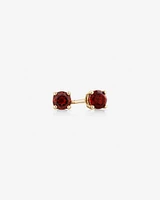 Stud Earrings with Rhodolite Garnet in 10kt Yellow Gold