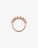 Morganite Half Eternity Ring in 10kt Rose Gold