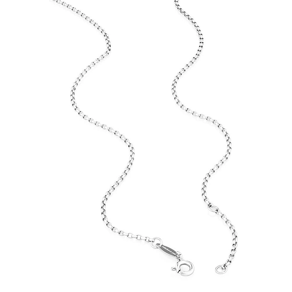 45cm (18") 1mm-1.5mm Width Diamond Cut Belcher Chain in 18kt White Gold