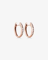 Huggie Earrings with 0.25 Carat TW of Diamonds in 10kt Rose Gold