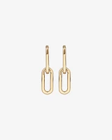 Paperclip Huggie Drop Earrings in 10kt Yellow Gold