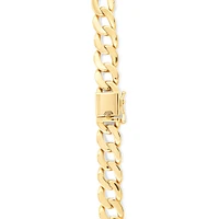 21cm (8.5") Cuban Link Bracelet with Carat TW of Diamonds in 10kt Yellow Gold