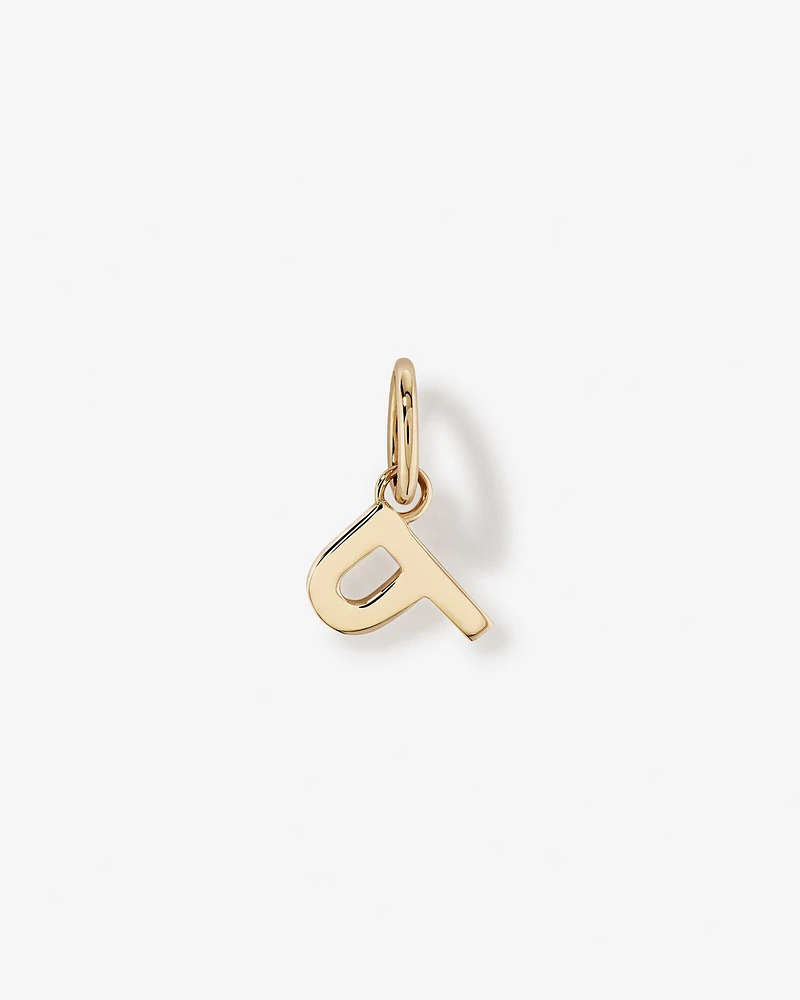 Letter Q Initial Pendant in 10kt Yellow Gold