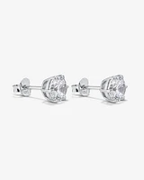 7.3mm Round Brilliant Cubic Zirconia Stud Earrings in Sterling Silver