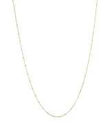 50cm (20") Station Ball and Curb Chain in 10kt Yellow Gold