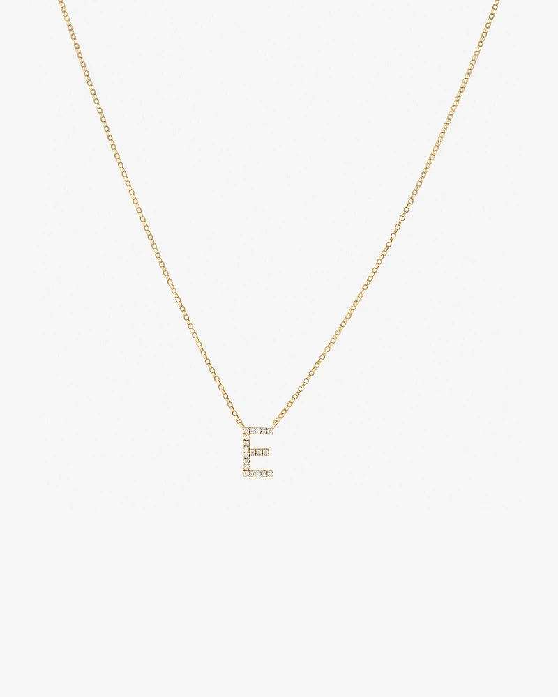 "K" Initial Necklace with 0.10 Carat TW of Diamonds in 10kt Yellow Gold