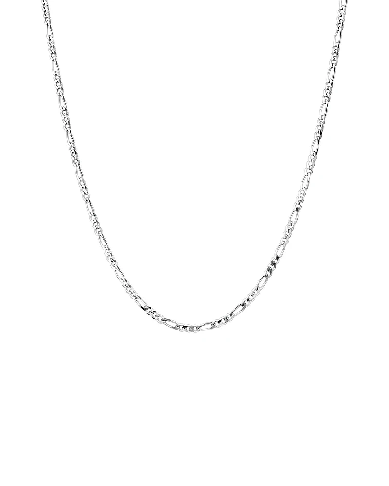 50cm 3mm Width Figaro Chain In Sterling Silver