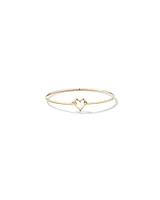 Open Heart Bangle in 10kt Yellow Gold